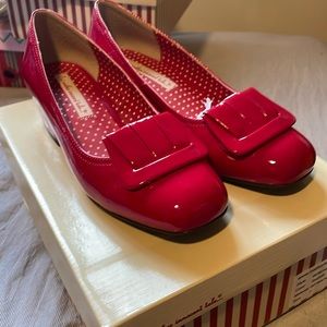 Bait footwear red patent kitten heels